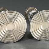 Pair of simple candlesticks with lattice top, BS&F… - photo 3