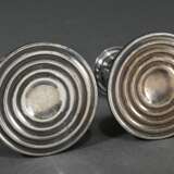 Pair of small American candlesticks with corded ed… - фото 2