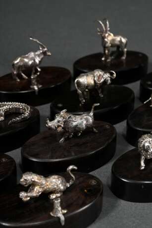 12 Place card holders ‘African wildlife’, 925 silv… - photo 4 12 Place card holders ‘African wildlife’, 925 silv… - photo 4