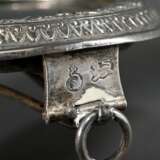 Round silver frame with embossed ornamental decora… - фото 3