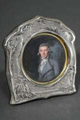 Jugendstil Silber Rahmen "Vogel und Zweige" mit Le…