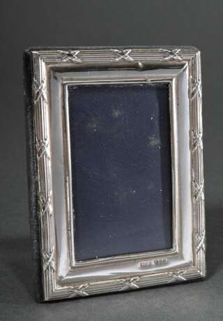 Square silver frame with crossband decoration and … - фото 1
