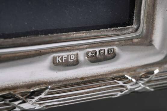 Square silver frame with crossband decoration and … - фото 3