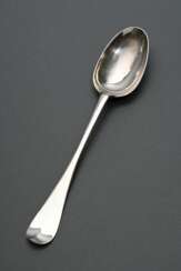 Large antique dumpling spoon with dot engraving on…