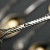 6 Art Nouveau mocha spoons ‘Iris’ with gold-plated… - photo 4