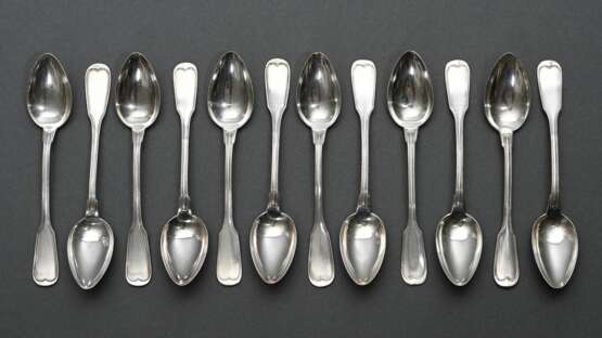 12 Teaspoons ‘Augsburger Faden’, Bruckmann & Söhne… - photo 2