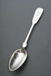 Large serving spoon with spade pattern and monogra…