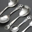 5 Various Danish spoons with floral decoration, va… - Auction prices