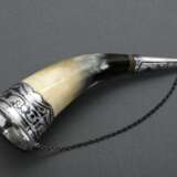 Russian vodka drinking horn with niello mounting, … - photo 2