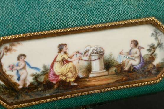 Travel writing set in green-coloured lizard skin c… - photo 4 Travel writing set in green-coloured lizard skin c… - photo 4