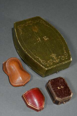 4 Various old jewellery boxes with leather covers … - photo 1