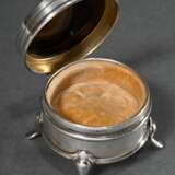 Runde Schildpatt Schmuckdose mit Silber 925 Montie… - Foto 2