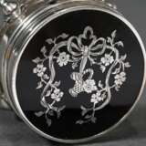 Runde Schildpatt Schmuckdose mit Silber 925 Montie… - Foto 4