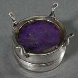 Runde Schildpatt Schmuckdose mit Silber 925 Montie… - Foto 5