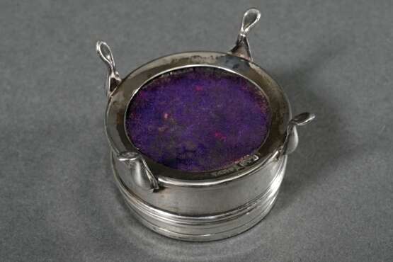 Runde Schildpatt Schmuckdose mit Silber 925 Montie… - Foto 5