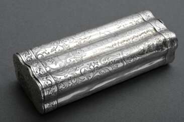 Biedermeier cigar box for 6 cigars with embossed v…