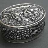 Small oval box with embossed motif ‘Shepherd scene… - photo 2