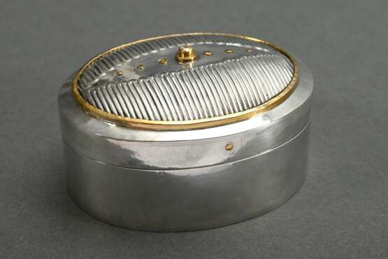 Oval 925 silver box with domed lid and diamond (ap… - фото 1 Oval 925 silver box with domed lid and diamond (ap… - фото 1