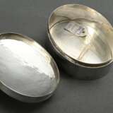 Oval 925 silver box with domed lid and diamond (ap… - фото 4