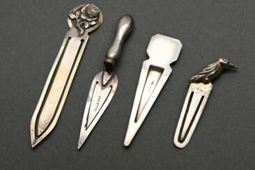 4 Various bookmarks with sculpted ends and shapes:…