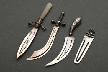 4 Various bookmarks with sculpted ends and shapes:…