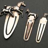 3 Various bookmarks with sculpted ends: “Horses,” … - photo 1