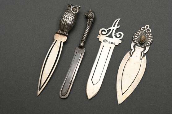 4 Various bookmarks with sculpted ends: “Letter A,… - photo 1 4 Various bookmarks with sculpted ends: “Letter A,… - photo 1