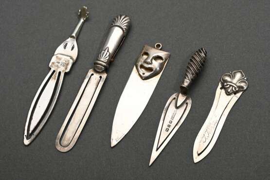 5 Diverse Bookmark Lesezeichen mit plastischen End… - Foto 1
