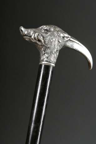 Cane with Fritzkrücke made of naturalistic 800 sil… - photo 1 Cane with Fritzkrücke made of naturalistic 800 sil… - photo 1