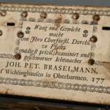 Antike Goldwaage im Holz Etui mit Gewichten in Duc… - Foto 3