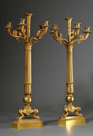 Pair of Empire girandoles in classic form on three… - фото 1 Pair of Empire girandoles in classic form on three… - фото 1