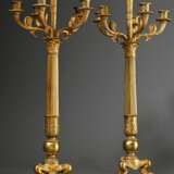 Pair of Empire girandoles in classic form on three… - фото 1