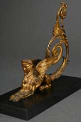 Fire-gilded bronze furniture fitting ‘Sphinx and a…