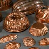 15 Diverse Teile alte Kupfer Backformen für Kuchen… - Foto 1