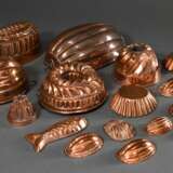 15 Diverse Teile alte Kupfer Backformen für Kuchen… - Foto 2