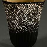 Kleine Art Deco Vase mit Eierschalendekor auf schw… - Foto 2