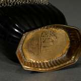 Kleine Art Deco Vase mit Eierschalendekor auf schw… - Foto 4