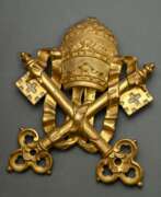 Product catalog. Papal emblem consisting of crossed keys and tiara,…