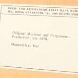 Book of Hours page with miniature, gouache on parc… - photo 3