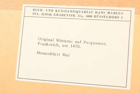 Book of Hours page with miniature, gouache on parc… - photo 3 Book of Hours page with miniature, gouache on parc… - photo 3