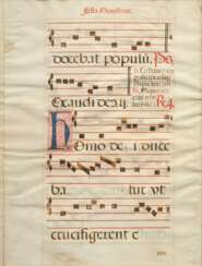 Antiphonary page ‘Festa Nonebus’ with decorated ca…