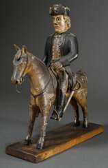 Bemalte Holzfigur "Friedrich II von Preußen zu Pfe…