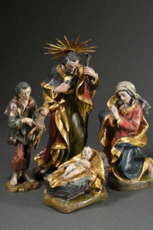4 Teile Krippenfiguren in barocker Manier: Die Hei… - Foto 1