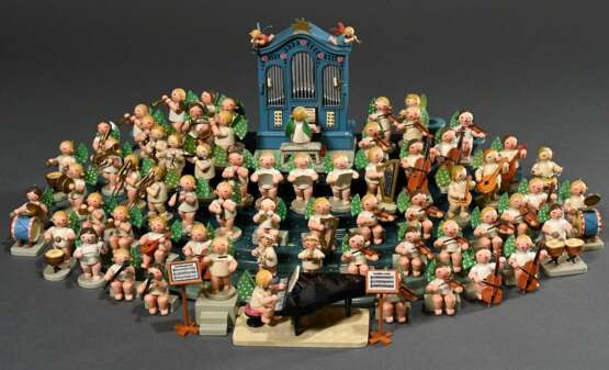 65 Teile Engelsorchester mit Musikorgel ("Guten Ab… - Foto 1