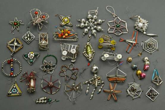 31 Diverse Teile alter Gablonzer Weihnachtsschmuck… - Foto 1