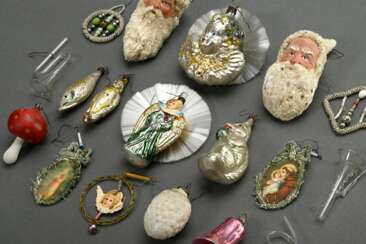 18 Diverse Teile alter Weihnachtsschmuck: u.a. Wei…