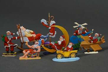 7 Diverse humoristische Weihnachts Figuren, u.a. S…