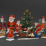10 assorted Christmas figures, pewter, painted in … - photo 1