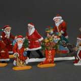 8 Various Christmas figures, pewter painted in pol… - photo 1