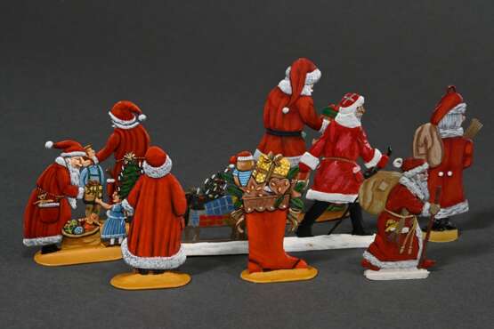 8 Various Christmas figures, pewter painted in pol… - photo 2
